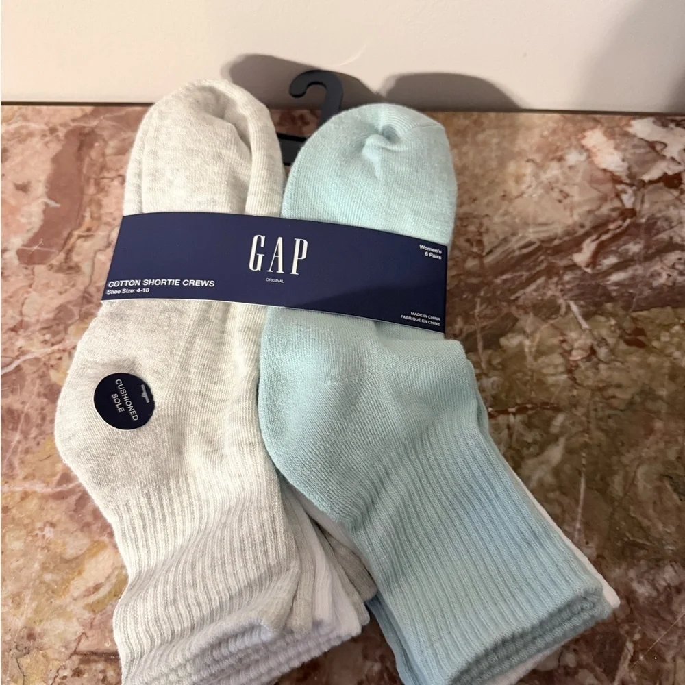 GAP women Cotton  Shortie Crews cushion sole 6 pairs